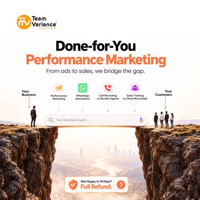 Team Variance done-for-you performance marketing ad